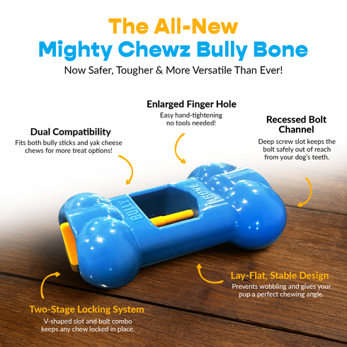 4 Pack Large Yak Cheese - Bully Bone Pro Included