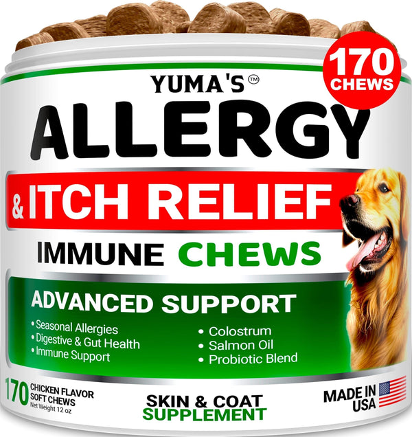 Dog Allergy Relief Chews 170 Count Itchy Skin Relief