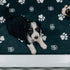 Black & White Slip Resistant Paw Print Pad/Mat, 2 Pack