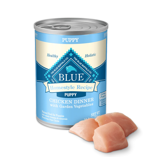 Blue Buffalo Puppy Homestyle Chicken with Garden Vegetables Wet Dog Cans (12.5oz)