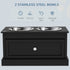 PawHut Large Elevated Dog Bowls with Storage Drawer