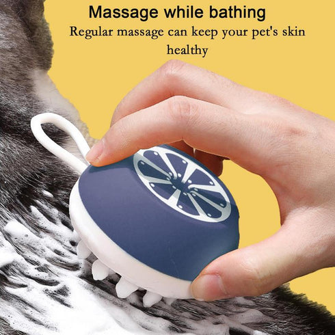 Dog Shampoo Brush 3 In 1 Dog Shampoo Brush Massage Points Dog Wash Brush Dog Scrubber For Bath Provide Quick And