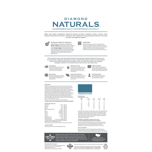 Diamond Naturals Adult Skin & Coat Salmon and Potato Dry Dog Food