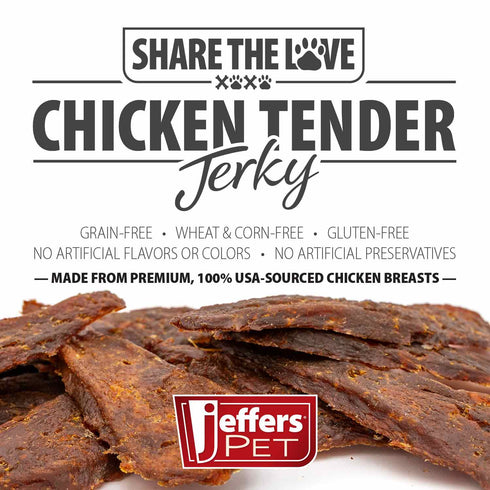 Jeffers High Protein Chicken Jerky Dog Treats, 24 oz - 100% Natural, Grain-free, Gluten-free, Made in USA