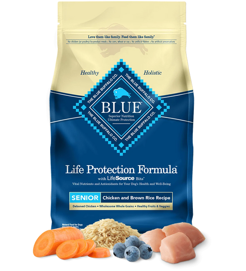 Blue Buffalo Senior Chicken and Brown Rice Dry Dog Food