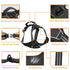 No Pull Dog Harness Adjustable Reflective Front Clip Padded Black Size L