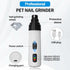 Generic Nail Grinder for Dogs Rechargeable USB LED Light 3 Speeds 1+2 Heads