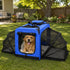 Pet Life ® 'Hounda Accordion' Metal Framed Soft-Folding Collapsible Dual-Sided Expandable Pet Dog Crate