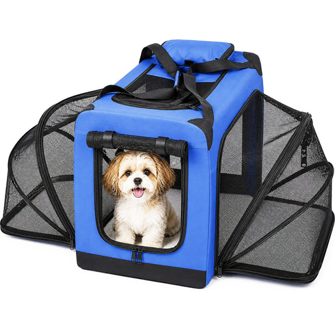 Pet Life ® 'Hounda Accordion' Metal Framed Soft-Folding Collapsible Dual-Sided Expandable Pet Dog Crate