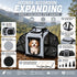 Pet Life ® 'Hounda Accordion' Metal Framed Soft-Folding Collapsible Dual-Sided Expandable Pet Dog Crate