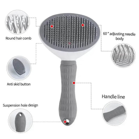 Self Cleaning Slicker Brush Suitable for Pets with Long or Short Hair
