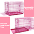 24-42" Pink Wire Dog Crate RED24-42