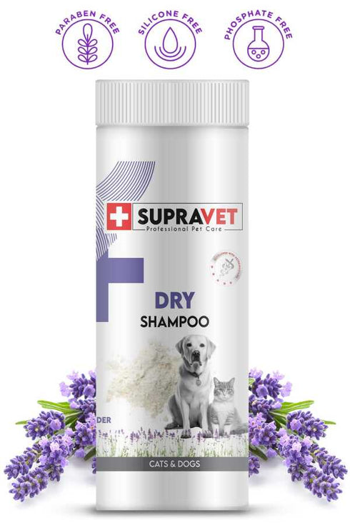 Supravet Lavender Dry Shampoo for Cats & Dogs 150ml