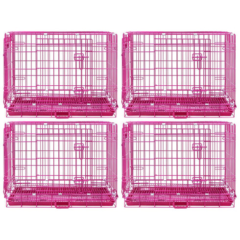 24-42" Pink Wire Dog Crate RED24-42