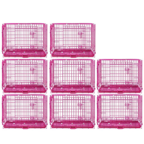 24-42" Pink Wire Dog Crate RED24-42